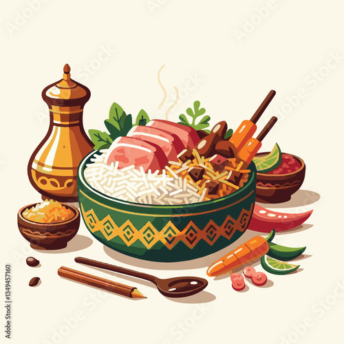 chicken, dinner, spicy, indian, cuisine, dish, asian, basmati, rice, meat, food, lunch, background, biryani, cooked, delicious, healthy, meal, india, restaurant, arabic, cooking, homemade, isolated, t