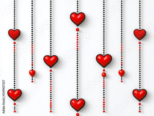 Fun and lively heart patterns for a cheerful Valentine’s or Women’s Day greeting.