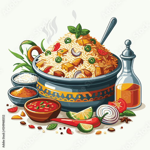 chicken, dinner, spicy, indian, cuisine, dish, asian, basmati, rice, meat, food, lunch, background, biryani, cooked, delicious, healthy, meal, india, restaurant, arabic, cooking, homemade, isolated, t