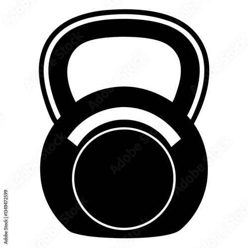 Kettlebell workout silhouette vector for gym and bodybuilding projects. Ideal for fitness posters, sports branding, and strength training artwork.

