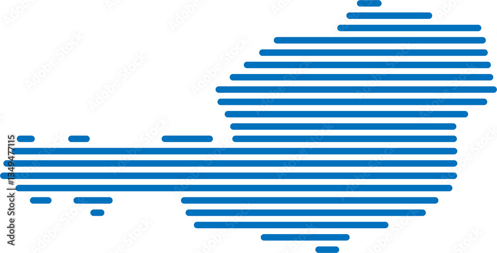 horizontal line drawing of austriamap.