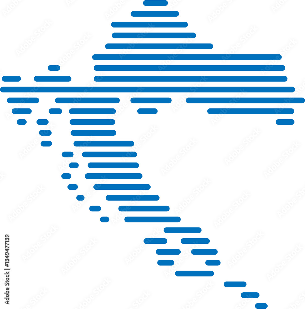 horizontal line drawing of croatia map.