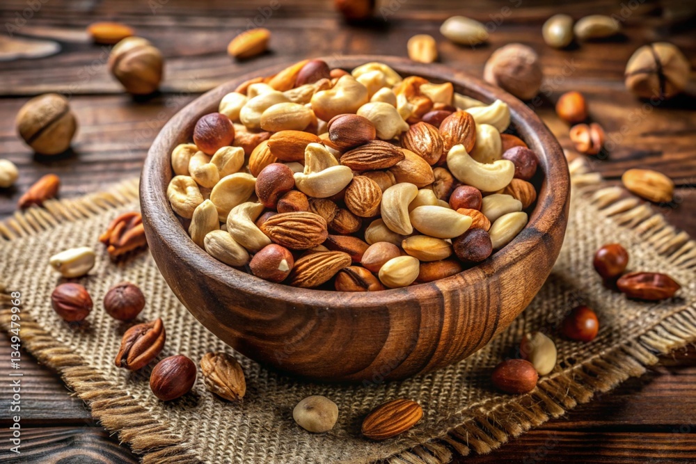 Mixed nuts Healthy food and snack generative ai Mixed nuts Healthy food and snack generative ai