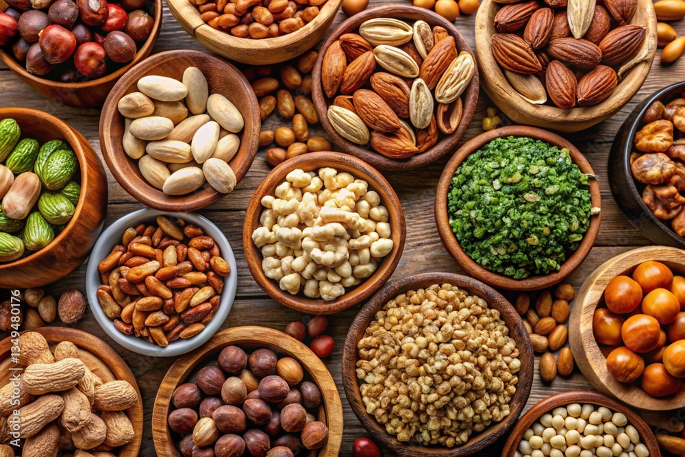 Mixed nuts Healthy food and snack generative ai Mixed nuts Healthy food and snack generative ai