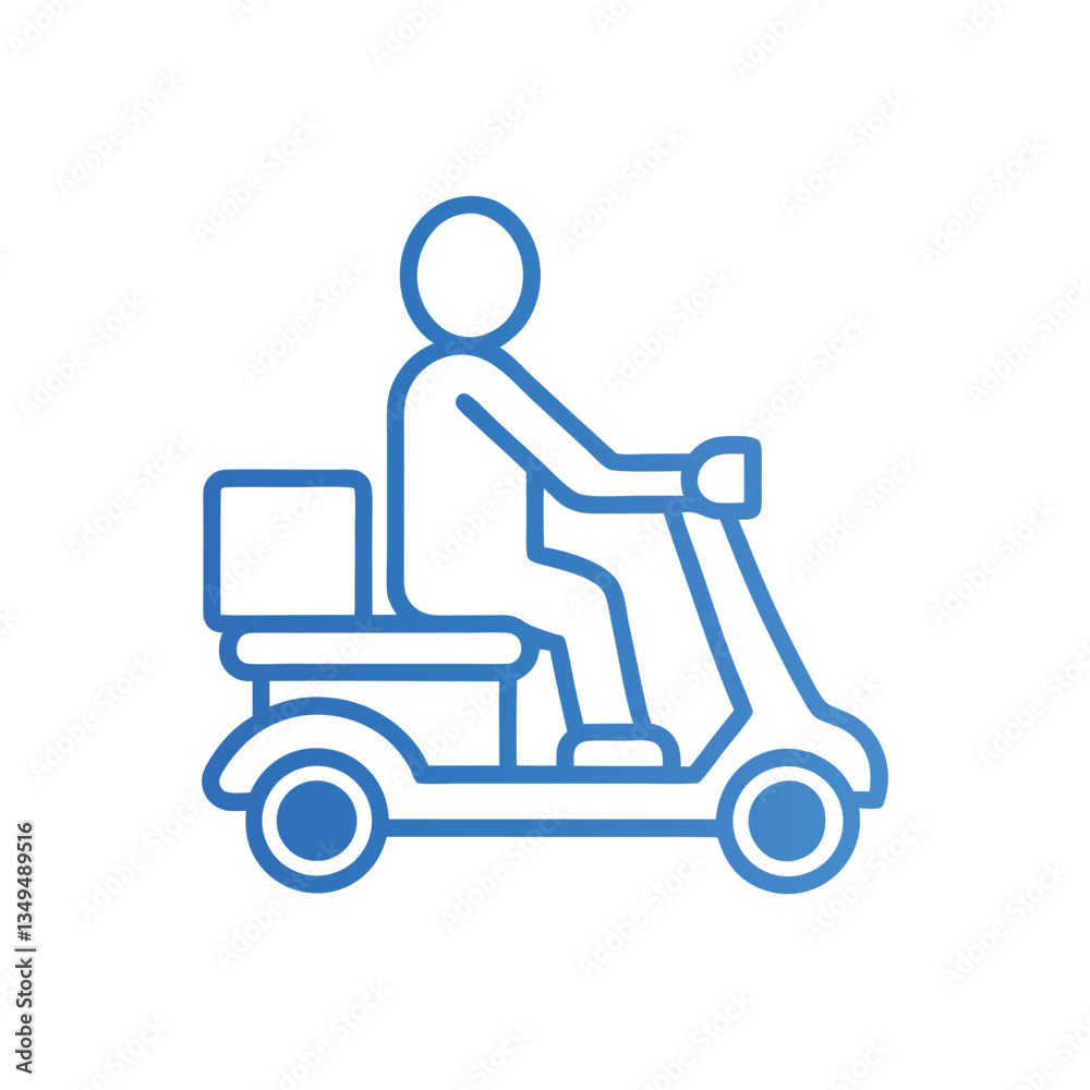Minimalist Person Riding Electric Scooter Logo vector design. Minimalist Person Riding Electric Scooter Logo vector design.