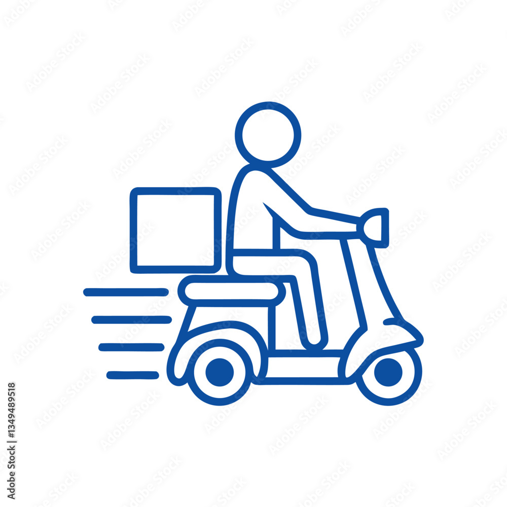 Minimalist Person Riding Electric Scooter Logo vector design. Minimalist Person Riding Electric Scooter Logo vector design.