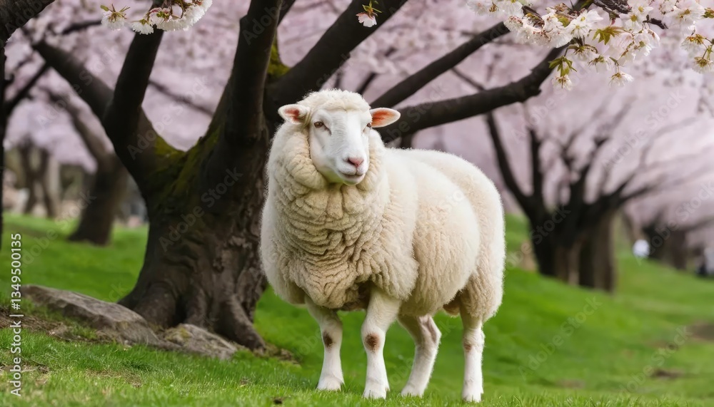 Naklejka premium sheep and lamb