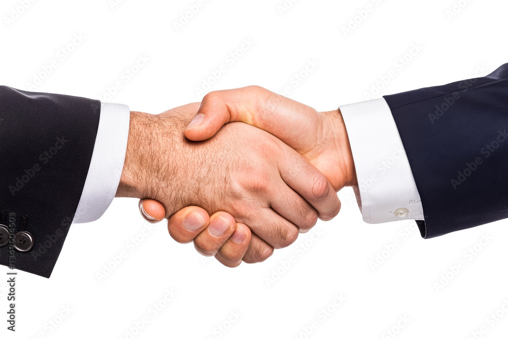Handshake between two businessmen hands, cut out transparent Handshake between two businessmen hands, cut out transparent