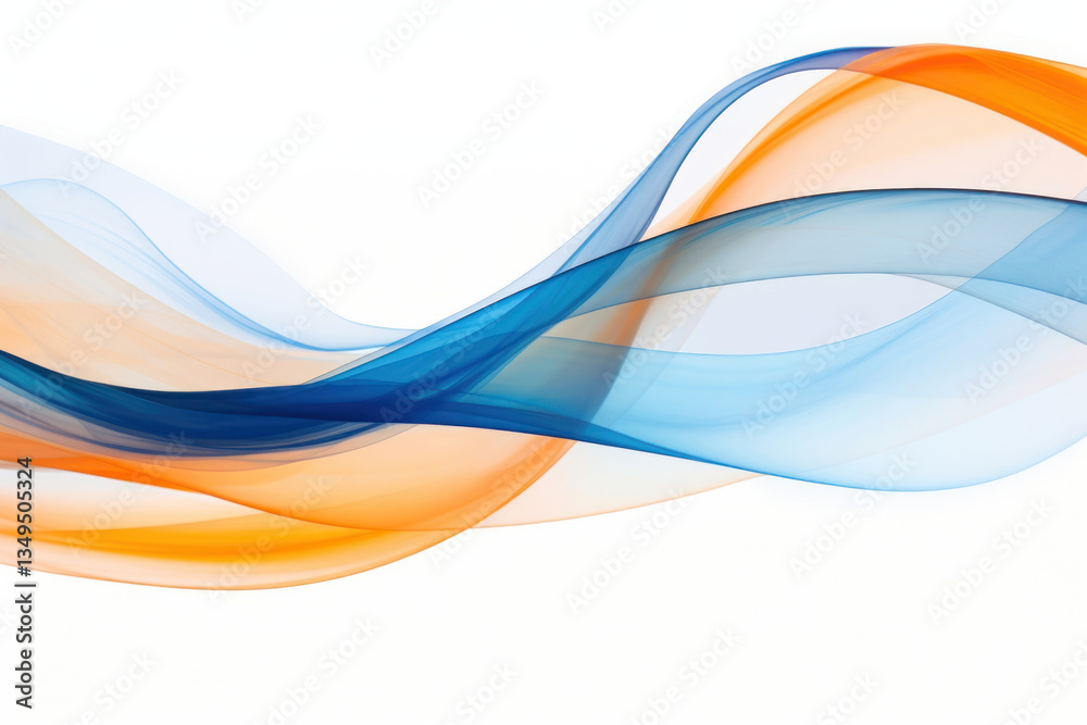 Fototapeta premium PNG Blue and orange ribbons backgrounds pattern