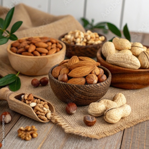 Healthy and Crunchy Nuts Bowl for Nutty Energy and Delicious Snacking