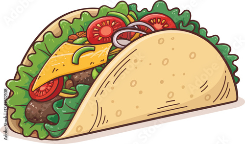 Taco icon design, Taco vector design, Taco Logo design