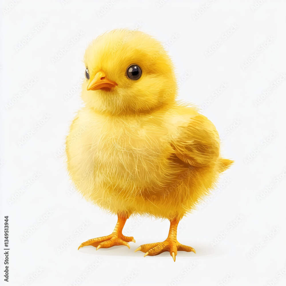 Obraz premium baby chicken on a white background
