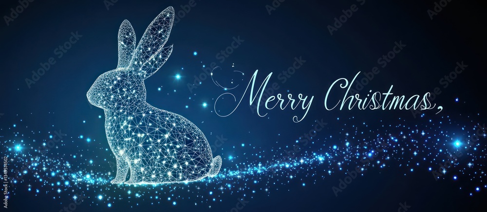 A festive rabbit design celebrating a happy holiday season A festive rabbit design celebrating a happy holiday season