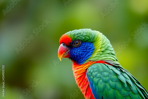Vibrant Quetzal Plumage Displayed on a Tree Branch, Showcasing Its Bright Colors and Exotic Beauty in a Natural Forest Setting