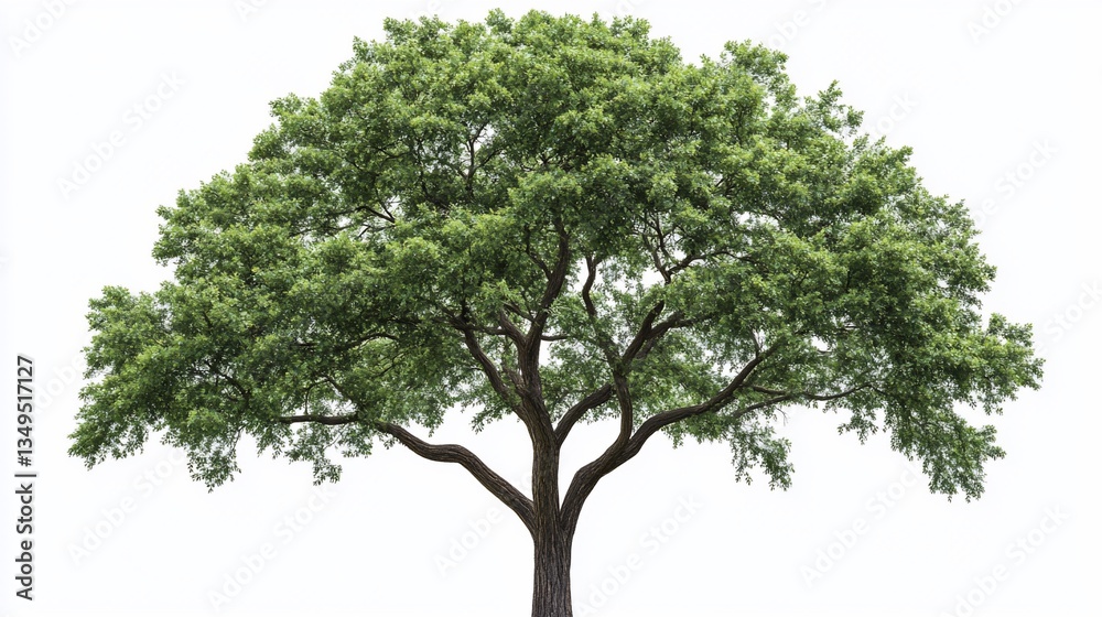 custom made wallpaper toronto digitalLush green tree isolated on white background, nature, spring (1)