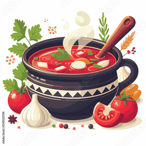 soup, food, borscht, bowl, ukrainian, dish, lunch, dinner, vegetable, beet, cream, cuisine, borsch, beetroot, red, meat, traditional, healthy, meal, homemade, hot, gourmet, plate, garlic, tasty, cooki