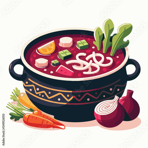 soup, food, borscht, bowl, ukrainian, dish, lunch, dinner, vegetable, beet, cream, cuisine, borsch, beetroot, red, meat, traditional, healthy, meal, homemade, hot, gourmet, plate, garlic, tasty, cooki