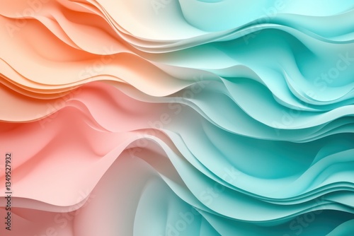 Abstract gradient background with soft mint and peach, gradient teal and violet, featuring a highly detailed, ideal for modern and elegant designs.