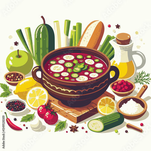 soup, food, borscht, bowl, ukrainian, dish, lunch, dinner, vegetable, beet, cream, cuisine, borsch, beetroot, red, meat, traditional, healthy, meal, homemade, hot, gourmet, plate, garlic, tasty, cooki