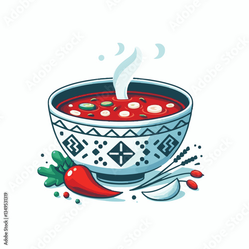 soup, food, borscht, bowl, ukrainian, dish, lunch, dinner, vegetable, beet, cream, cuisine, borsch, beetroot, red, meat, traditional, healthy, meal, homemade, hot, gourmet, plate, garlic, tasty, cooki