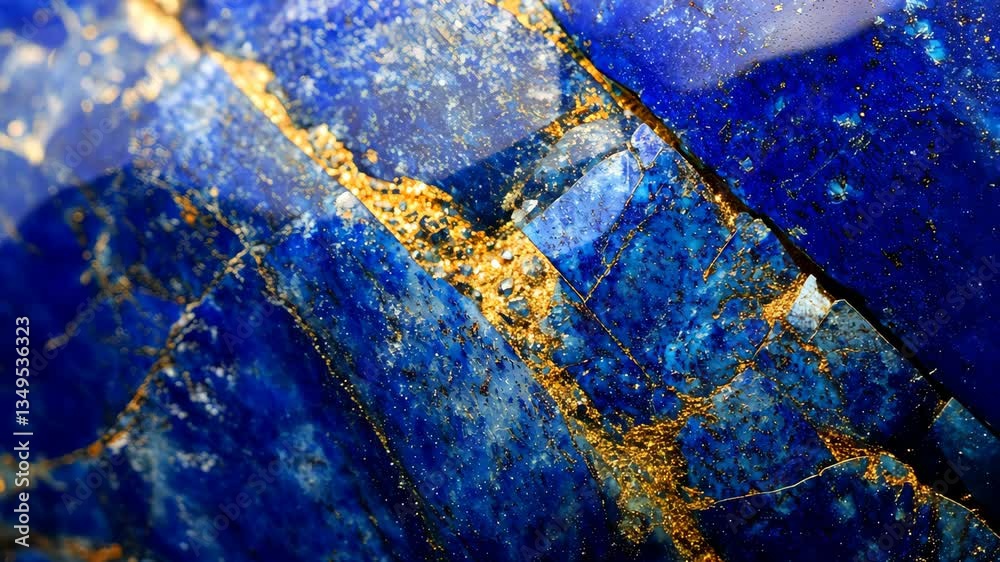 Lapis Lazuli Lustre: A royal blue lapis lazuli gemstone with golden flecks.