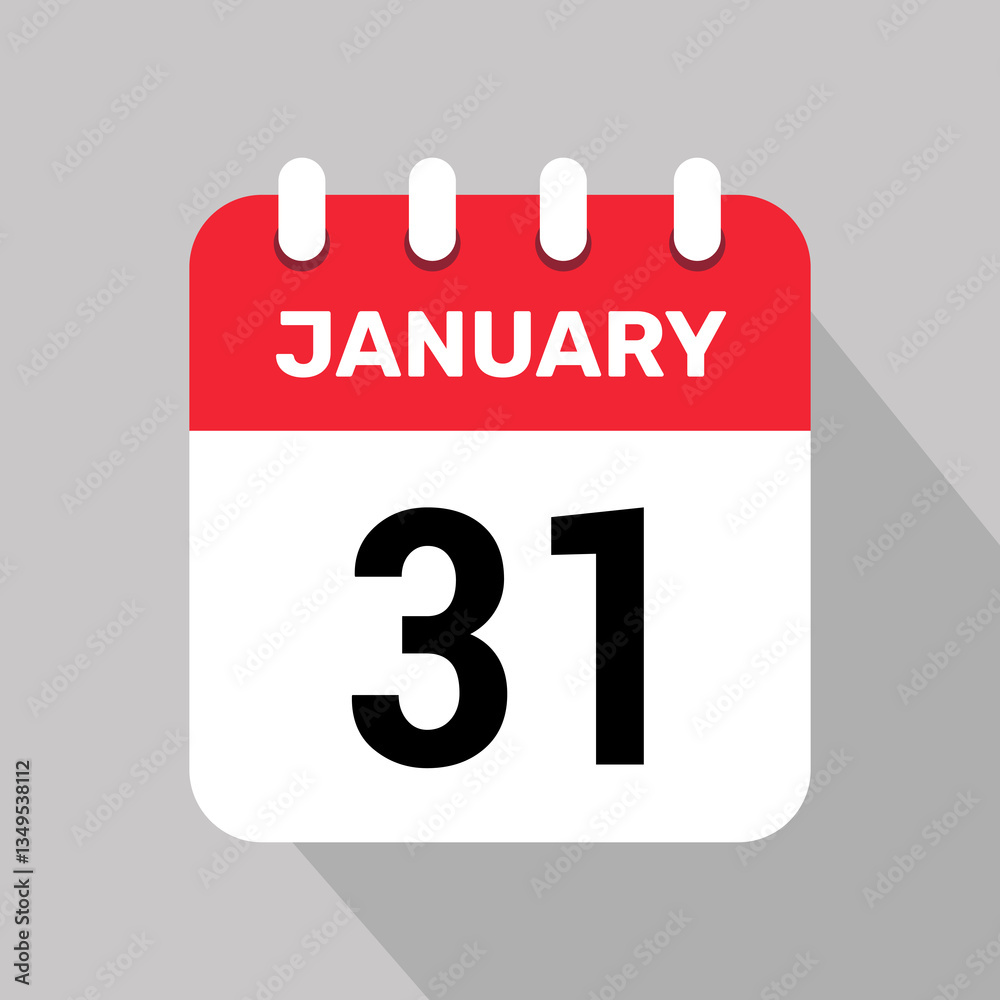 31 january calendar icon vector graphic design 31 january calendar icon vector graphic design