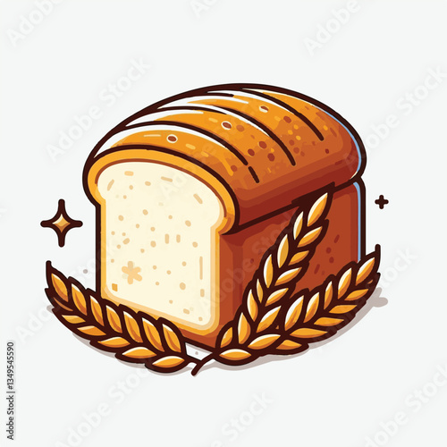 food, bread, breakfast, bakery, healthy, wheat, fresh, grain, loaf, isolated, brown, white, homemade, flour, slice, crust, background, delicious, meal, snack, eat, nutrition, closeup, bake, sliced, or