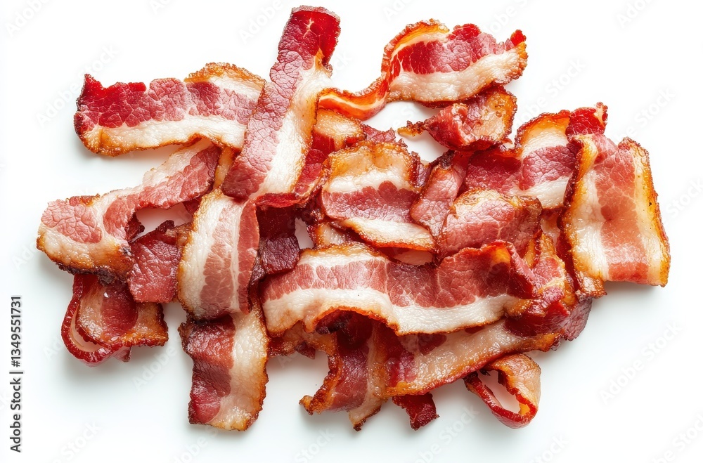 Crispy and Delicious Bacon Strips Stacked and Ready for Your Culinary Creations, Perfect for Breakfast Lovers and Gourmet Food Enthusiasts Crispy and Delicious Bacon Strips Stacked and Ready for Your Culinary Creations, Perfect for Breakfast Lovers and Gourmet Food Enthusiasts