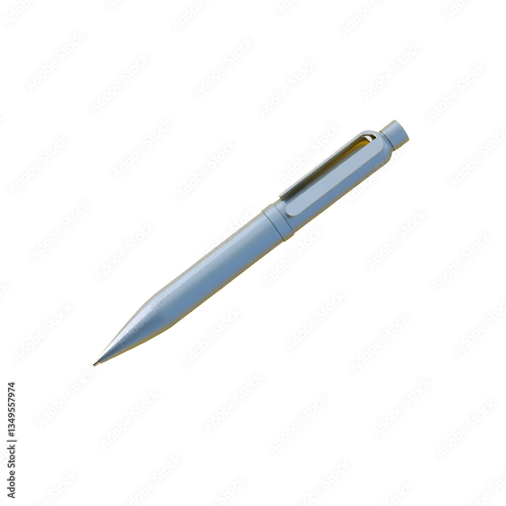 Naklejka premium 3D ballpoint pen on transparent background
