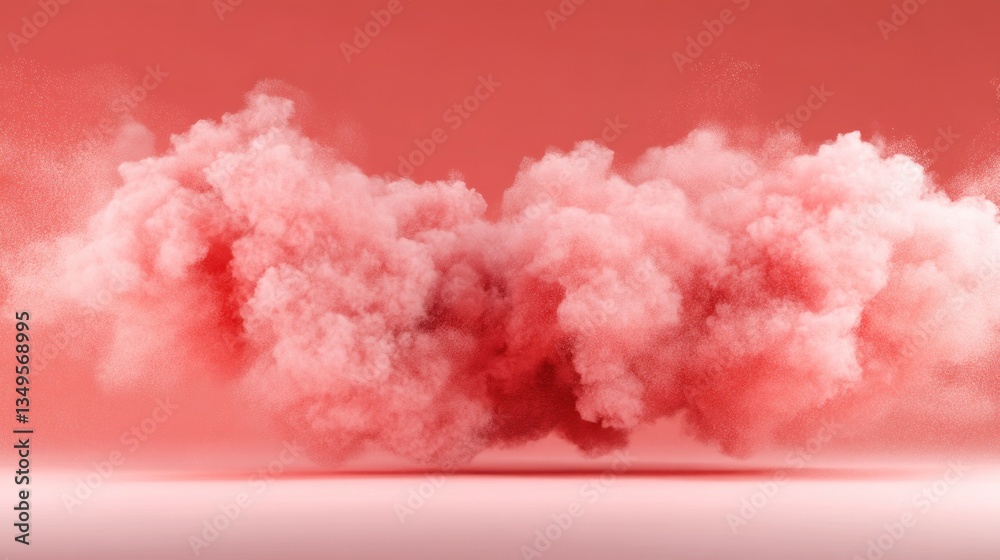 Abstract Coral Cloud Formation: A Study in Pink and Red Hues Abstract Coral Cloud Formation: A Study in Pink and Red Hues