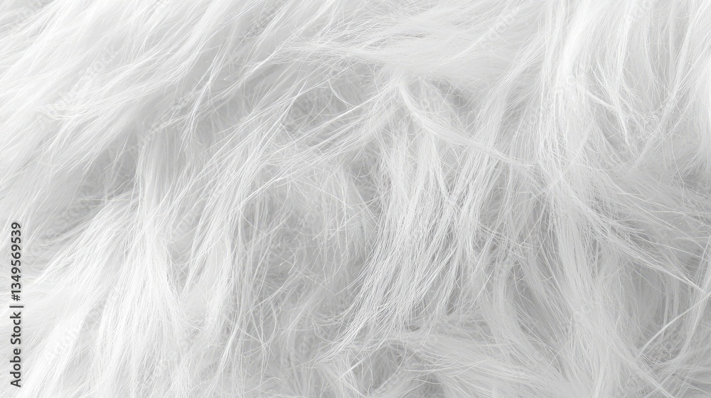 Obraz premium Close-up of fluffy white wool fibers, soft and detailed texture for warmth and comfort.