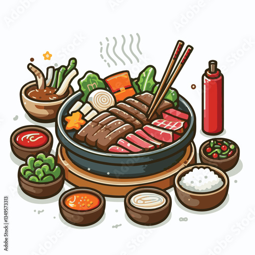 cuisine, meal, dish, meat, bulgogi, delicious, dinner, restaurant, beef, cooking, lunch, traditional, food, healthy, gourmet, asian, background, menu, spicy, plate, bbq, korean, korean food, barbecue,