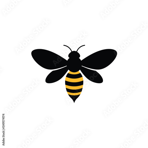 bee on white background