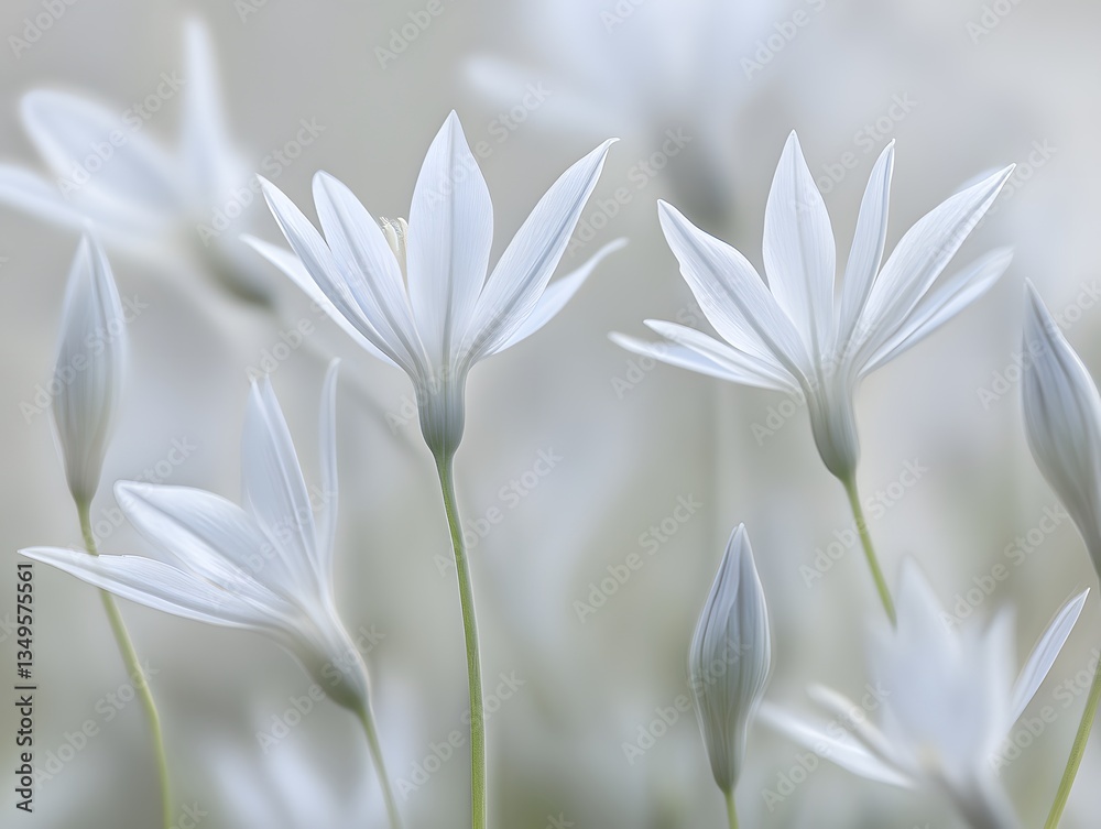 Fototapeta premium Delicate White Flowers Soft Bloom Nature Photography