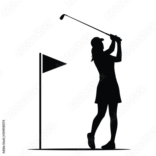golf player silhouette