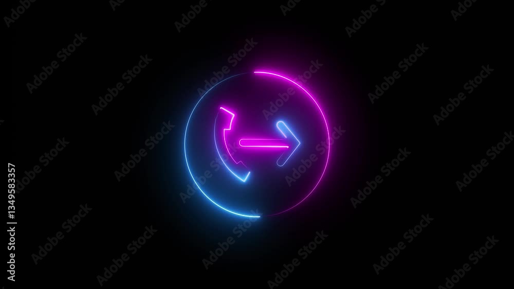 Neon Telephone Calling Concept . Glowing Neon Calling Icon Animation. Neon Telephone Calling Concept . Glowing Neon Calling Icon Animation.