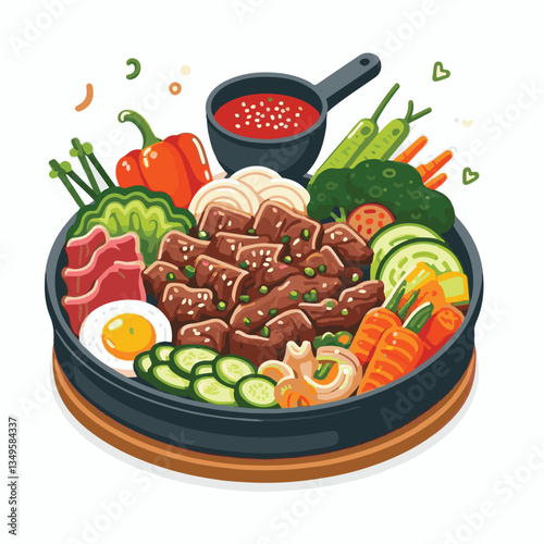 cuisine, meal, dish, meat, bulgogi, delicious, dinner, restaurant, beef, cooking, lunch, traditional, food, healthy, gourmet, asian, background, menu, spicy, plate, bbq, korean, korean food, barbecue,