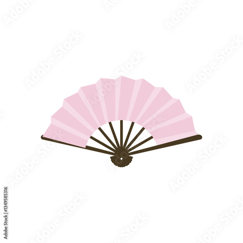 Pink folding fan