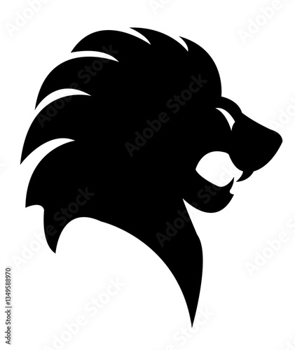 Cuadro en lienzo Lion clip art design on plain white transparent isolated background for card, sh