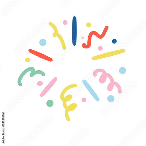 colorful confetti explosion