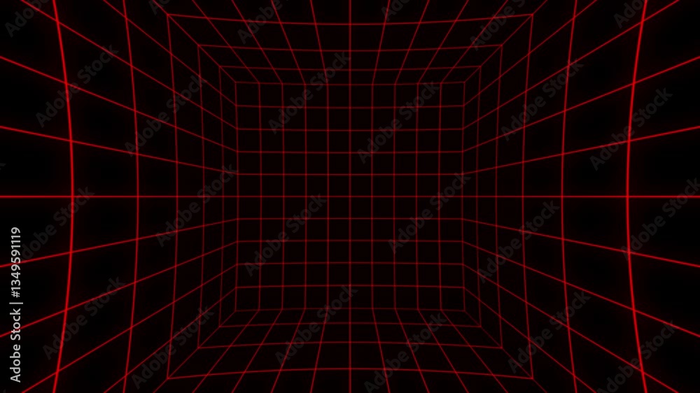 Dynamic Neon Red Grid Animation on Dark Backdrop for Cutting-Edge Futuristic Design Dynamic Neon Red Grid Animation on Dark Backdrop for Cutting-Edge Futuristic Design