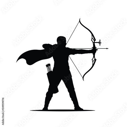 silhouette of a archer