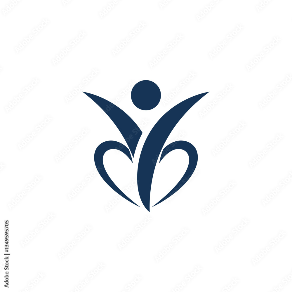 Abstract Blue Floral Icon. Element for Abstract Blue Floral Icon. Element for