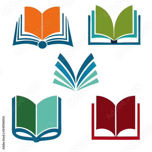 Arched doorOpen Book Icon Set, Abstract Book Illustrations  Illustration.ai