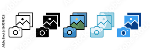 Photography  Icon Set Multiple Style Collection