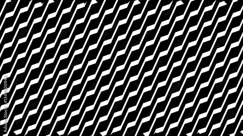 Seamless Black and White Curved Line Pattern Animation for Modern Backgrounds and Designs