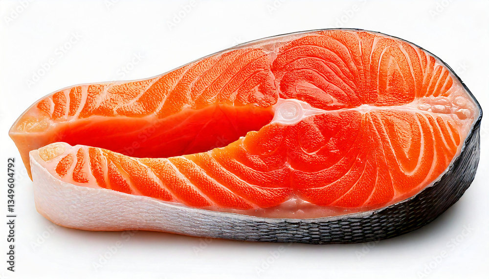raw salmon steak