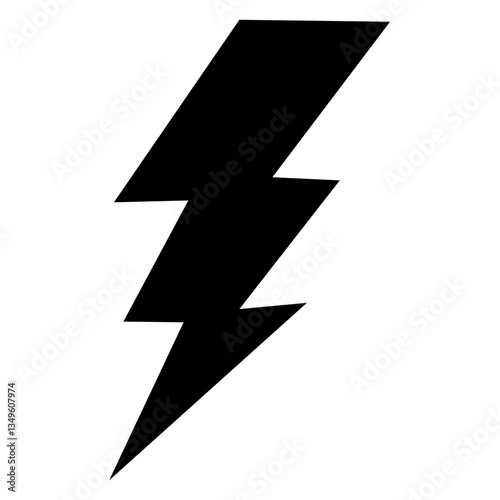 Icono plano rayo o relámpago 