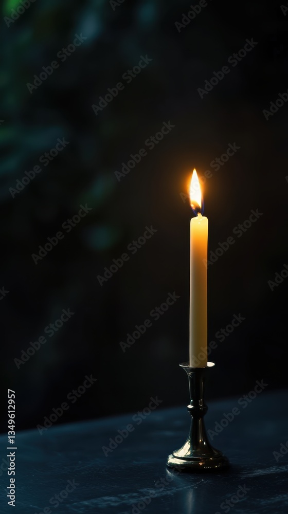 Soft candlelight flickers in a dark room creating an ambiance of warmth and tranquility during a quiet evening Soft candlelight flickers in a dark room creating an ambiance of warmth and tranquility during a quiet evening