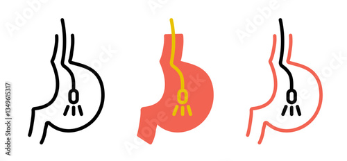 Endoscopy icons collection